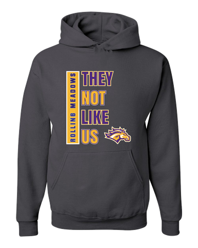 Rolling Meadows Mustangs They Not Like Us #1 Men's Premium Hoodie
