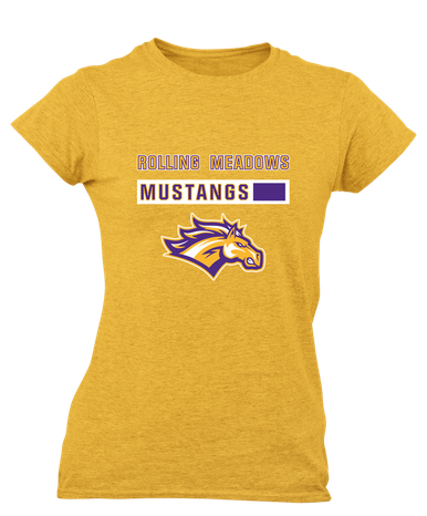 Rolling Meadows Mustangs Mascot #7 Women's SS T-Shirt