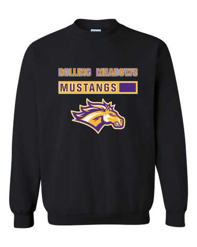 Rolling Meadows Mustangs Mascot #7 Men's Sweatshirt