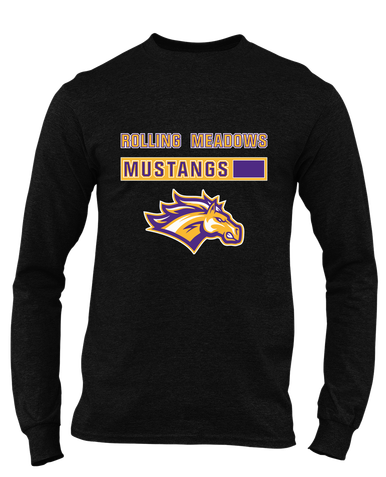 Rolling Meadows Mustangs Mascot #7 Men's Premium LS T-Shirt