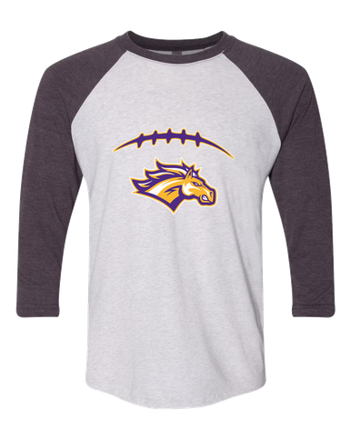 Rolling Meadows Mustangs Football #2 Women's Baseball T-Shirt