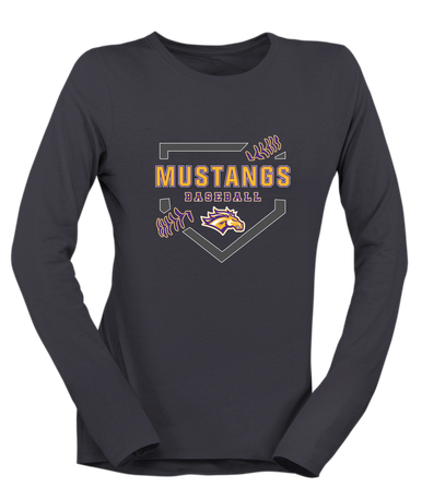 Rolling Meadows Mustangs Baseball #2 Women's Premium LS T-Shirt