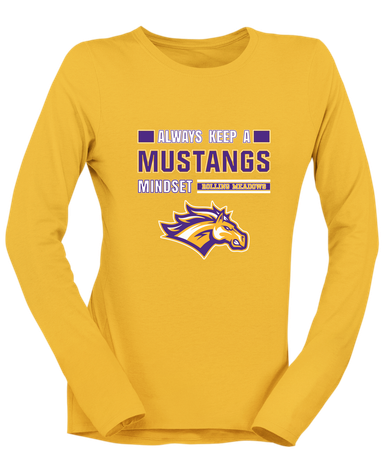 Rolling Meadows Mustangs Mindset Women's LS T-Shirt