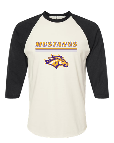 Rolling Meadows Mustangs Mascot #8 Women's Baseball T-Shirt