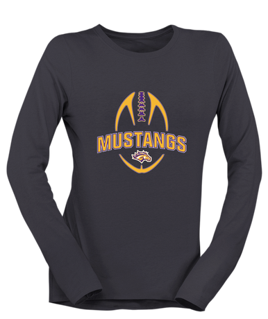 Rolling Meadows Mustangs Football #5 Women's LS T-Shirt