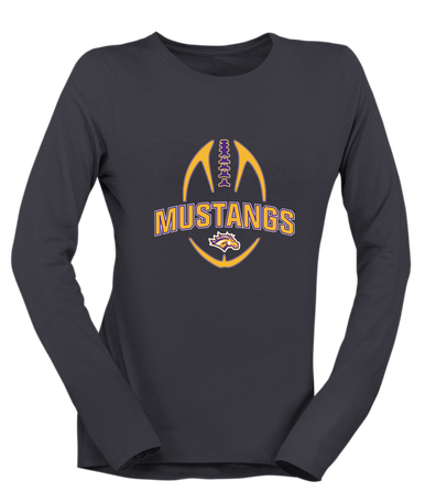 Rolling Meadows Mustangs Football #5 Women's Premium LS T-Shirt