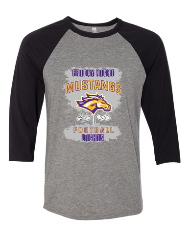 Rolling Meadows Mustangs Football #6 Men's Baseball T-Shirt
