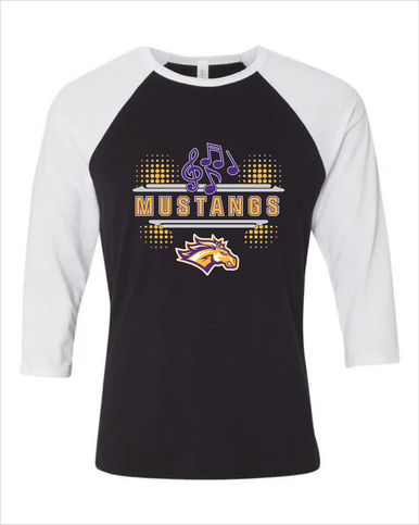 Rolling Meadows Mustangs Band # 3 Women's Baseball T-Shirt