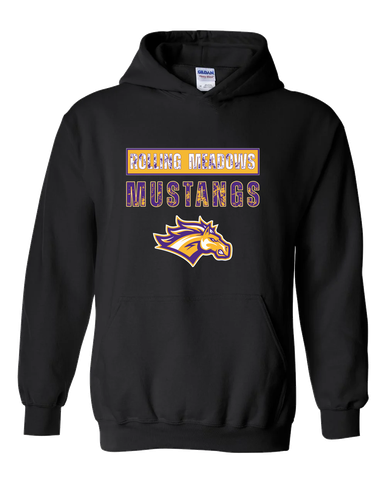 Rolling Meadows Mustangs Mascot #9 Men's Hoodie