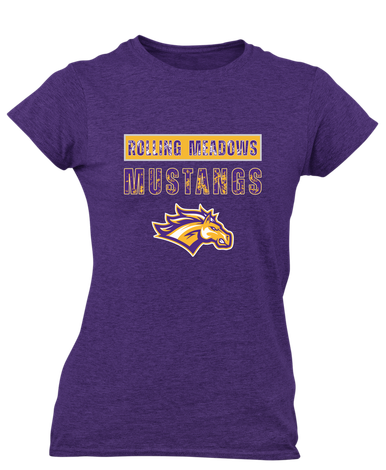 Rolling Meadows Mustangs Mascot #9 Women's Premium SS T-Shirt
