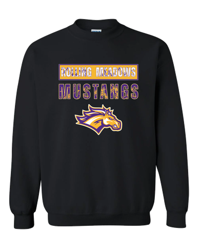 Rolling Meadows Mustangs Mascot #9 Men's Sweatshirt