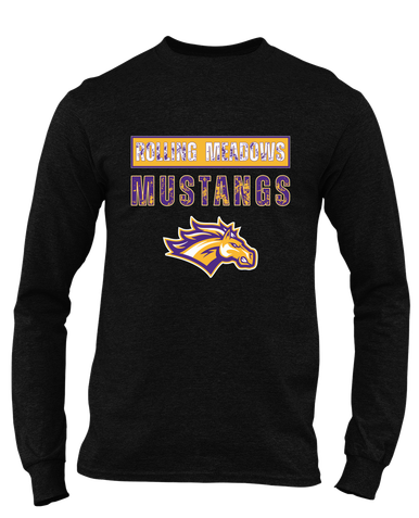 Rolling Meadows Mustangs Mascot #9 Men's LS T-Shirt