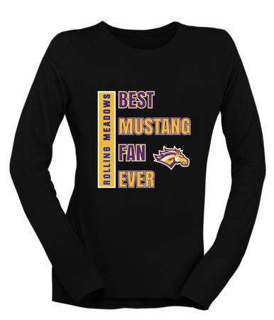 Rolling Meadows Mustangs Best Mustang Fan Women's LS T-Shirt