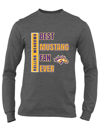 Rolling Meadows Mustangs Best Mustang Fan Men's LS T-Shirt