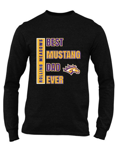 Rolling Meadows Mustangs Best Mustang Dad Men's Premium LS T-Shirt
