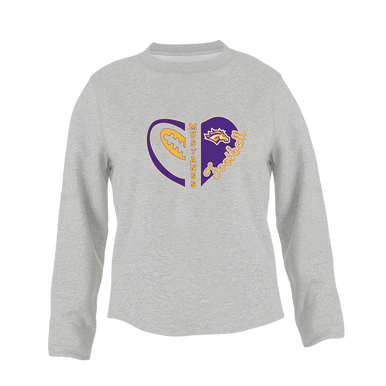 Rolling Meadows Mustangs Heart Football Women's Sweatshirt