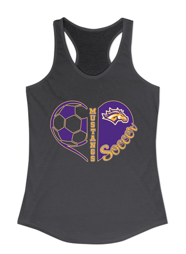 Rolling Meadows Mustangs Heart Soccer Women's Tank Top