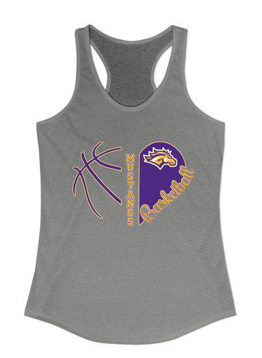 Rolling Meadows Mustangs Heart Basketball Women's Tank Top