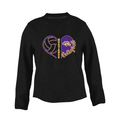 Rolling Meadows Mustangs Heart Volleyball Women's Sweatshirt