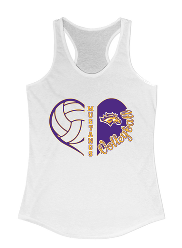 Rolling Meadows Mustangs Heart Volleyball Women's Tank Top
