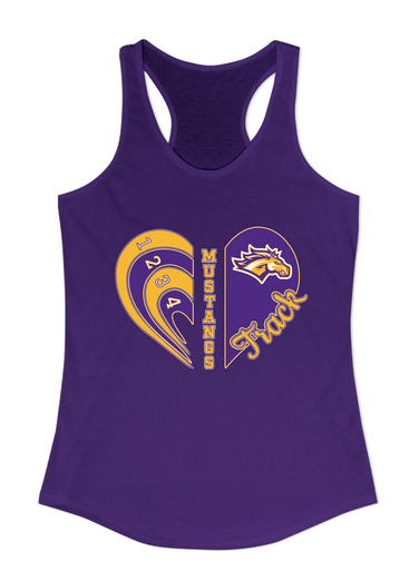 Rolling Meadows Mustangs Heart Track Women's Tank Top
