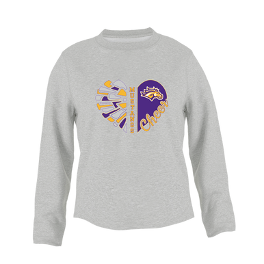 Rolling Meadows Mustangs Heart Cheer Women's Sweatshirt