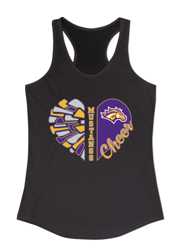 Rolling Meadows Mustangs Heart Cheer Women's Tank Top