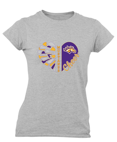 Rolling Meadows Mustangs Heart Cheer Women's Premium SS T-Shirt