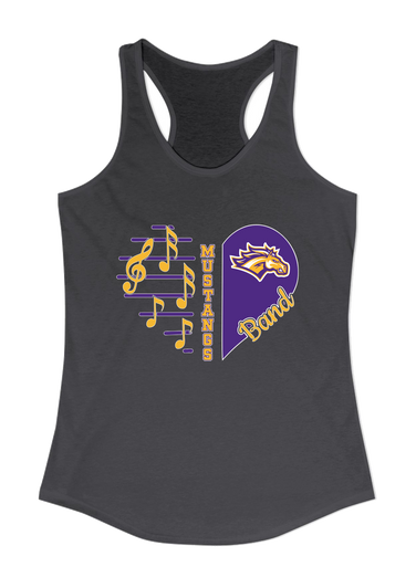 Rolling Meadows Mustangs Heart Band Women's Tank Top