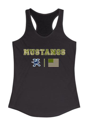 Kingwood Mustangs Camo Flag Women's Tank Top