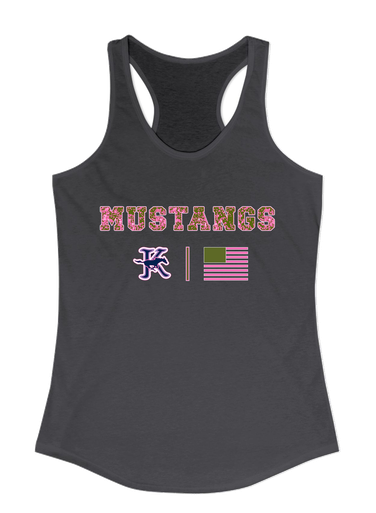 Kingwood Mustangs Pink Camo Flag Women's Tank Top