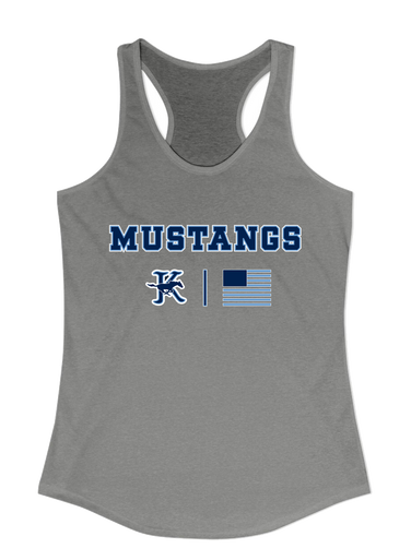 Kingwood Mustangs Team Colors Flag Women's Tank Top