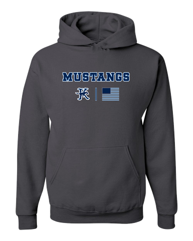 Kingwood Mustangs Team Colors Flag Men's Premium Hoodie