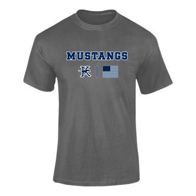 Kingwood Mustangs Team Colors Flag Men's Premium SS T-Shirt