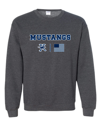 Kingwood Mustangs Team Colors Flag Men's Sweatshirt