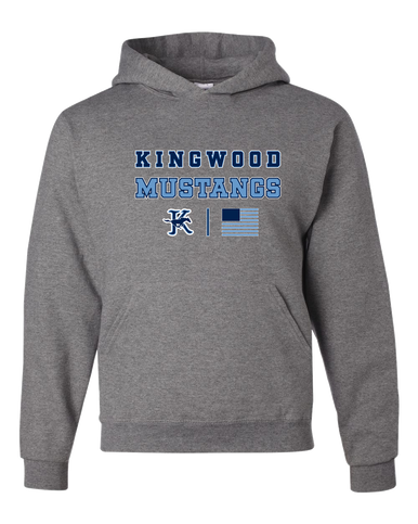 Kingwood Mustangs Spirit Flag Men's Premium Hoodie