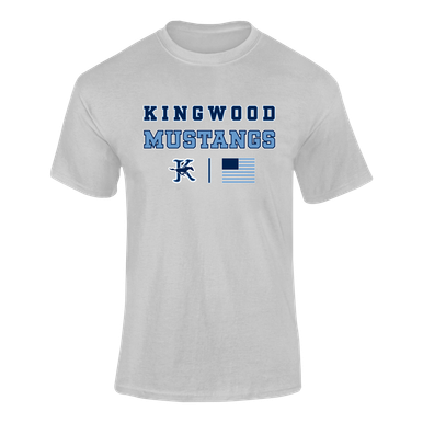 Kingwood Mustangs Spirit Flag Men's SS T-Shirt