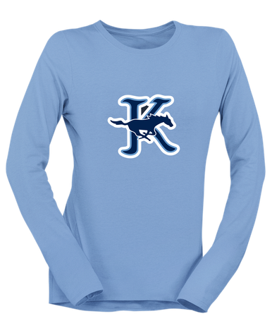 Kingwood Mustangs Mascot #1 Women's LS T-Shirt