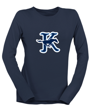 Kingwood Mustangs Mascot #1 Women's Premium LS T-Shirt