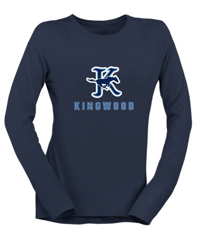 Kingwood Mustangs Mascot #2 Women's LS T-Shirt