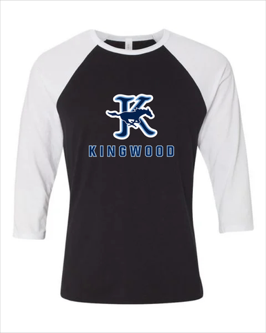 Kingwood Mustangs Mascot #2 Women's Baseball T-Shirt