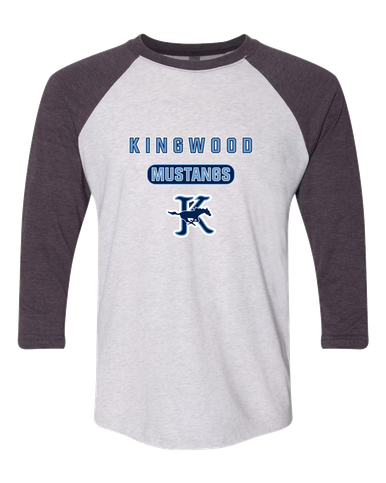 Kingwood Mustangs Mascot #3 Women's Baseball T-Shirt