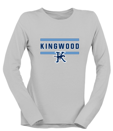 Kingwood Mustangs Mascot #4 Women's LS T-Shirt