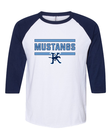 Kingwood Mustangs Mascot #5 Women's Baseball T-Shirt
