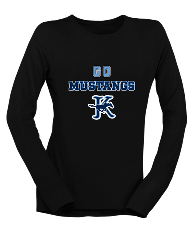 Kingwood Mustangs Go Team Women's LS T-Shirt