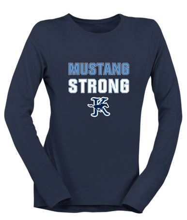 Kingwood Mustangs Strong #2 Women's LS T-Shirt