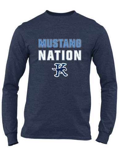 Kingwood Mustangs Nation #2 Men's LS T-Shirt