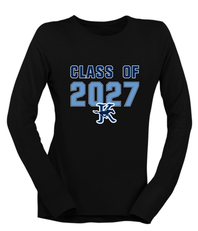 Kingwood Mustangs Class of 2027 Women's Premium LS T-Shirt