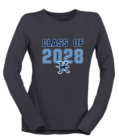 Kingwood Mustangs Class of 2028 Women's Premium LS T-Shirt