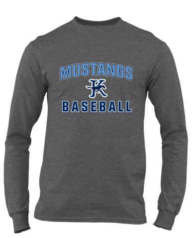 Kingwood Mustangs Baseball #1 Men's LS T-Shirt